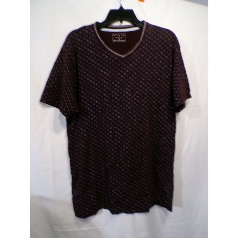 Day & Age Men's V-Neck Short Sleeve Patterned T-Shirt XL